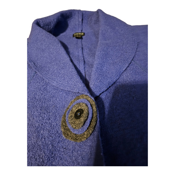 Nomadic Traders Large Blue Wool Long Sleeve Cardigan - Picture 5 of 8